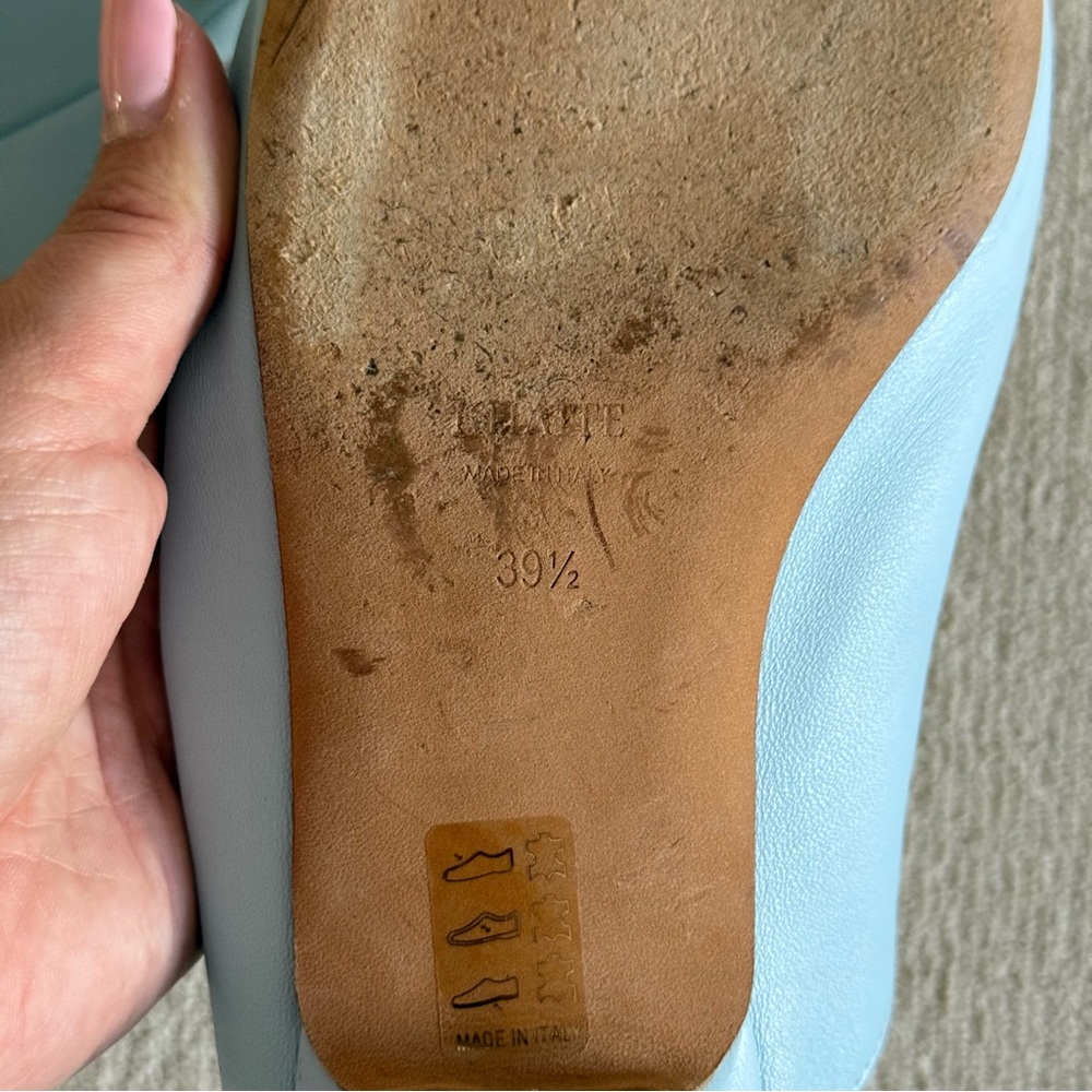 Khaite Otto Leather Mules Blue Size 39.5 - Picture 5 of 6